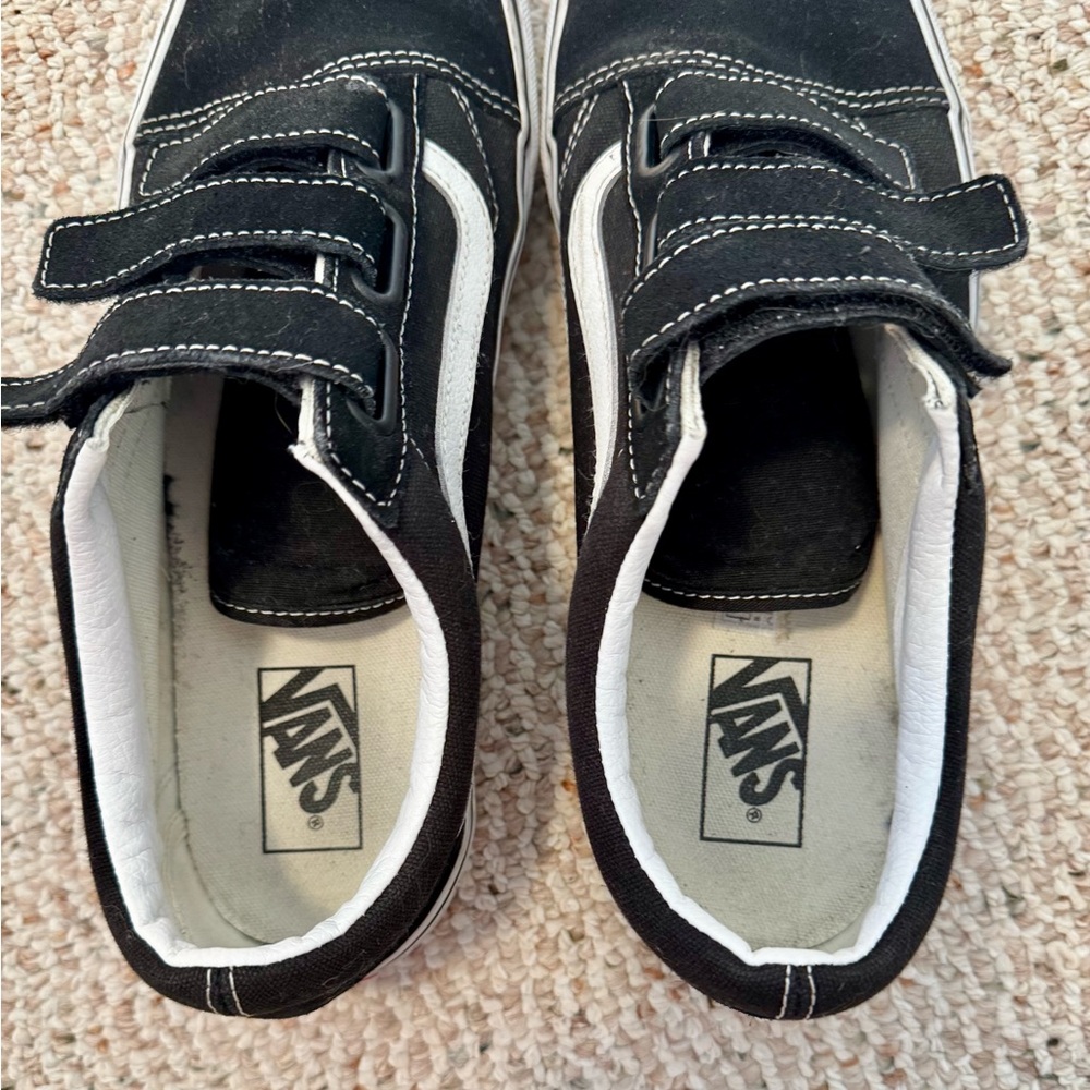 VANS Black and White Velcro Sneakers - Picture 3 of 8
